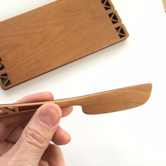 MoonSpoon Butter Board, Handmade Laser cut Cherry Wood. Great For Soft Cheese 🧀 - Picture 4 of 8